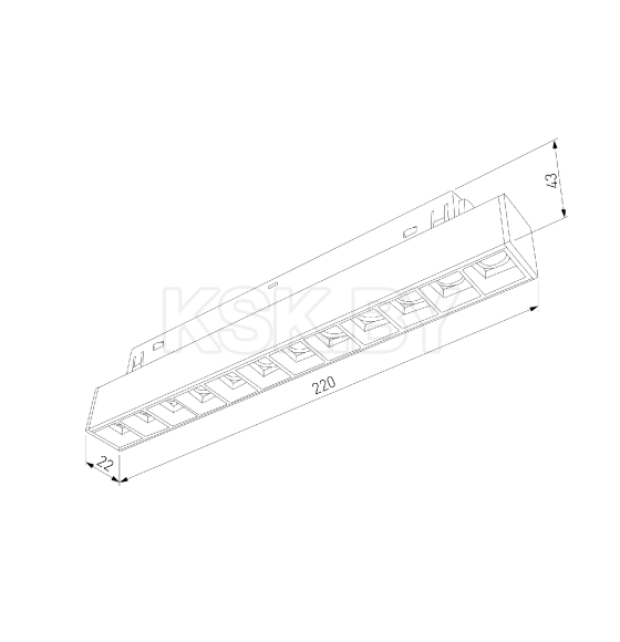 Трековый светильник 12W 4000K Artas (чёрный/золото) 85103 Slim Magnetic (a064529) 