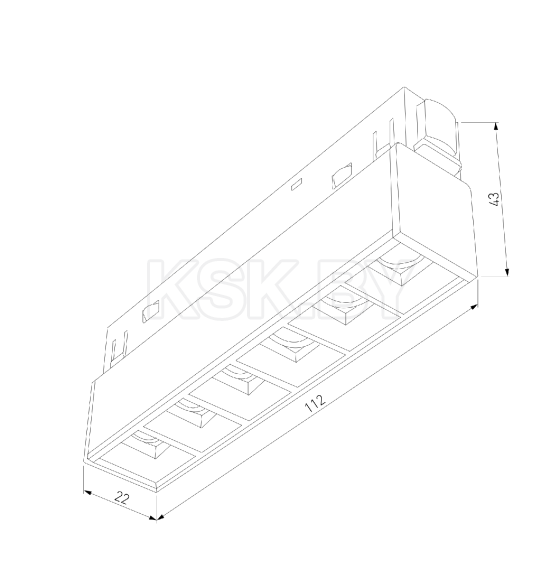 Трековый светильник 6W 4000K Artas (чёрный/золото) 85101 Slim Magnetic (a064528) 