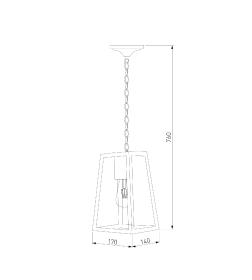 Уличный подвесной светильник Germes H 35152/H