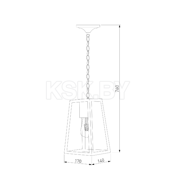 Уличный подвесной светильник Germes H 35152/H (a058805) 