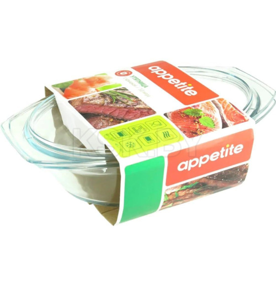 Утятница стеклянная 3,0 л ТМ Appetite PL18 (PL18) 