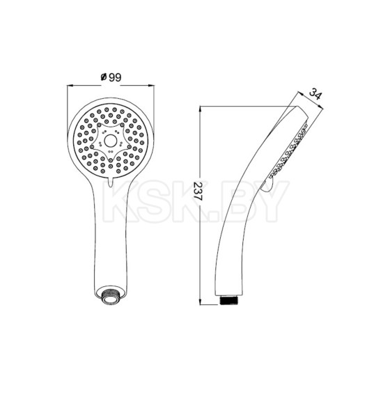 Душевая лейка IDDIS 11631 3F (11631 3F) 