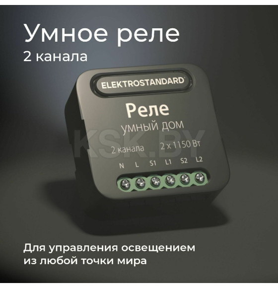 Реле умный дом 2 канала по 1150W 76007/00 ES (a059326) 