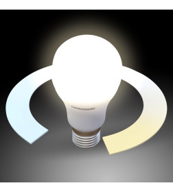 Лампа светодиодная умная 10W 3300К-6500К Е27 CCT+DIM А60 BLE2755 ES