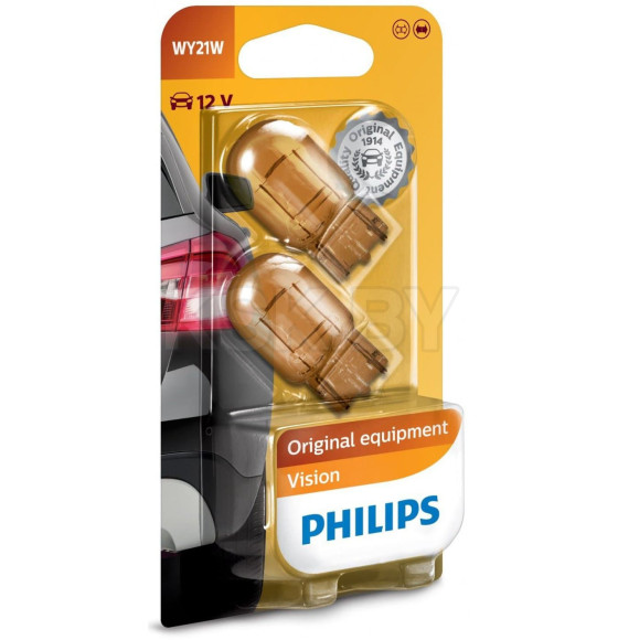 Автолампа Philips  WY21W 12V STANDART VISION (2шт) (WY21W) 