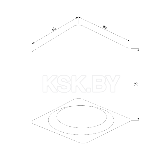 Светильник потолочный светодиодный 9W 4000К Matrix белый/черный 25051/LED (a065286) 