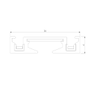 Шинопровод накладной (2м) чёрный 85129/00 Flat Magnetic (a063722) 