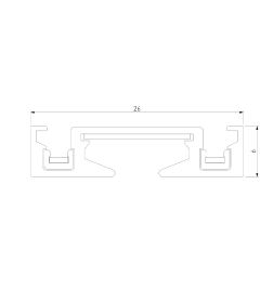 Шинопровод накладной (2м) чёрный 85129/00 Flat Magnetic