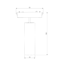 Трековый светильник 18W 4000K Arcos (чёрный) 85096/01 Flat Magnetic