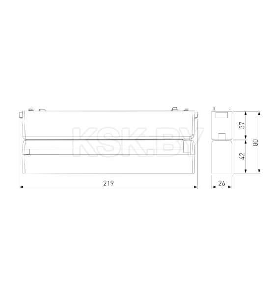 Трековый светильник 10W 4000K Unity (чёрный) 85093/01 Flat Magnetic (a063710) 