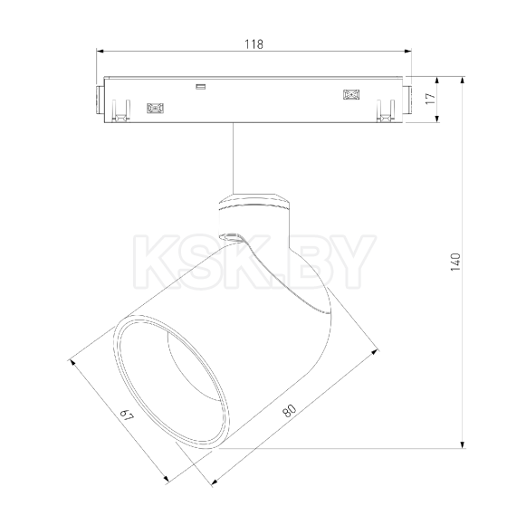 Трековый светильник 12W 4000K Umi (чёрный) 85109 Slim Magnetic (a065258) 