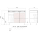 Тумба напольная Домино 3D 100 под умывальник Порто DA37012T Уценка (DA37012T)