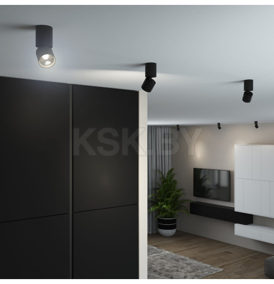 Светильник потолочный светодиодный 10W 4000K чёрный 25042/LED (a063680) 