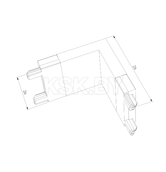 Коннектор угловой внутренний для накладного шинопровода (черный) 85002/00 Flat Magnetic (a063737) 