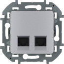 Розетка двойная 2*RJ45 алюминий INSPIRIA Legrand (673842) 