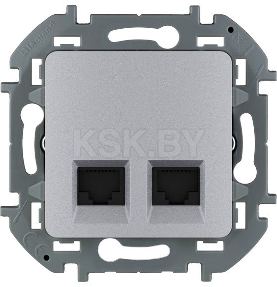 Розетка двойная 2*RJ45 алюминий INSPIRIA Legrand (673842) 