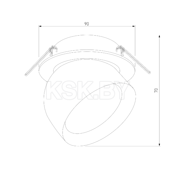 Светильник встраиваемый светодиодный Uno черный 25092/LED (a065455) 