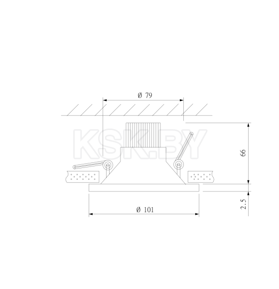 Светильник встраиваемый 7W 4200K BK/BK черный/черный 15267/LED (a055722) 