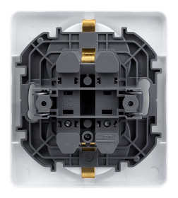 Розетка 2-я с зк. белый INSPIRIA Legrand