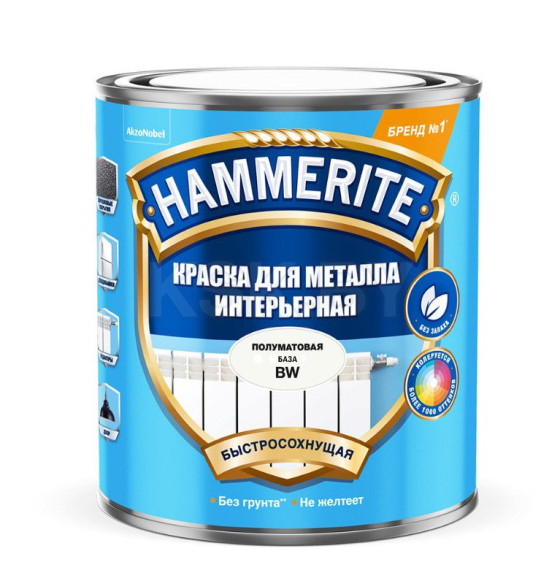 Краска HAMMERITE для металла интерьерная 0,5 л белая (5588360) 