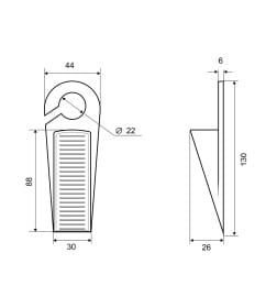 Фиксатор дверей напольный Palladium BS 4641 