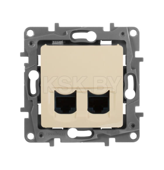 Розетка комп. 2хRJ-45 сл. кость Etika Legrand (672355) 