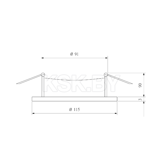 Потолочный светодиодный светильник 15W 3000K белый 9920 LED (a064034) 