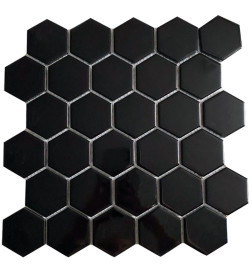  Мозаика Hexagon Black Glossy 280*286*8 мм