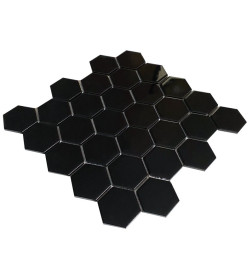  Мозаика Hexagon Black Glossy 280*286*8 мм