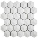  Мозаика 3D Hexagon White Matt 282*272*6 мм