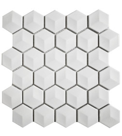  Мозаика 3D Hexagon White Matt 282*272*6 мм