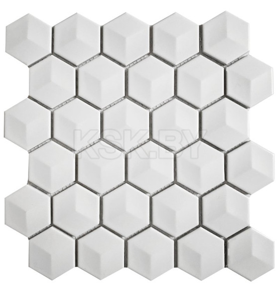  Мозаика 3D Hexagon White Matt 282*272*6 мм