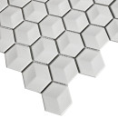  Мозаика 3D Hexagon White Matt 282*272*6 мм