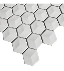  Мозаика 3D Hexagon White Matt 282*272*6 мм