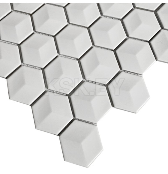  Мозаика 3D Hexagon White Matt 282*272*6 мм