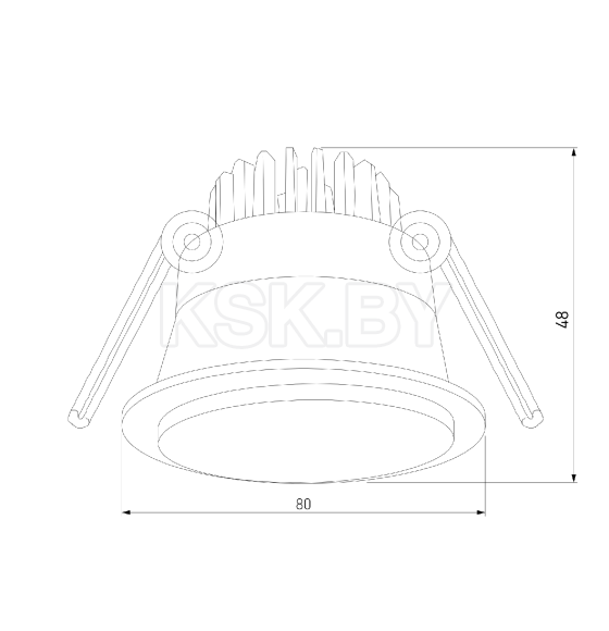 Светильник встраиваемый GU10 чёрный 25010/01 (a064268) 