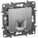 Розетка телефонная RJ-11 алюминий Etika Legrand (672440) 