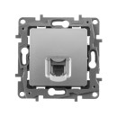 Розетка телефонная RJ-11 алюминий Etika Legrand (672440) 