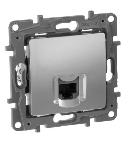 Розетка RJ-45 UTP CAT6 алюминий Etika Legrand