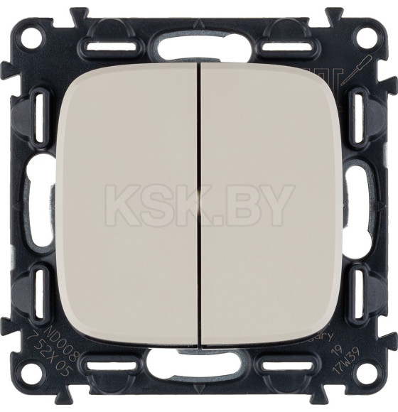 Выключатель 2-кл. сл. кость Allure Legrand (752805) 