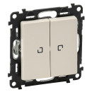 Выключатель 2-кл. с подсветкой  сл. кость Life Legrand (752528) 