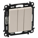 Выключатель 3-кл. сл. кость Life Legrand (752503) 
