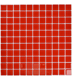 Мозаика Red glass 4*25*25 300*300