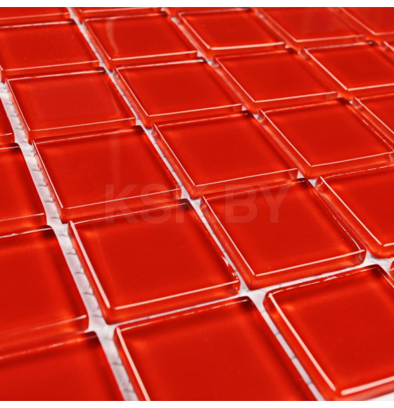 Мозаика Red glass 4*25*25 300*300