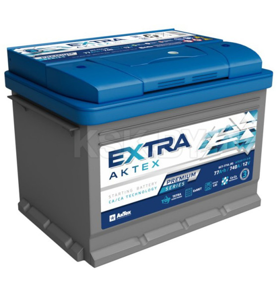 Аккумулятор ATEXP 77-3-R AKTEX 77Ah 740A (EN) R+ EXTRA PREMIUM