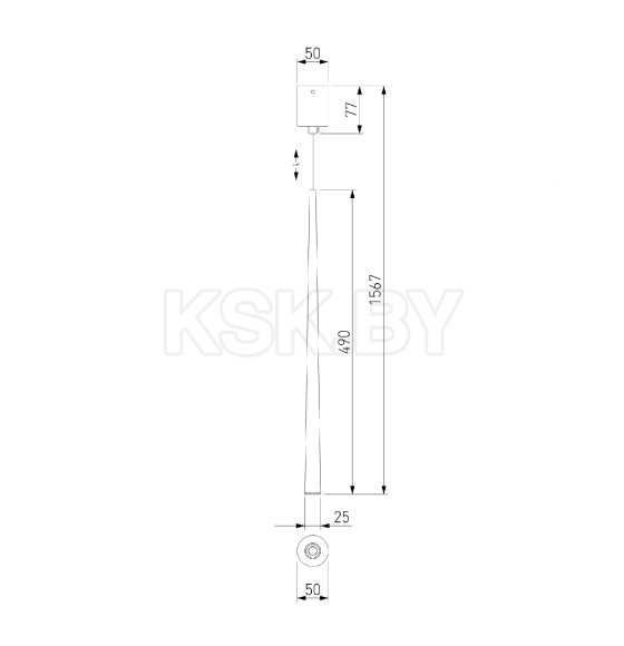 Подвесной светодиодный светильник 50257 LED 3W 4000K белый матовый 50257 LED (a064289) 