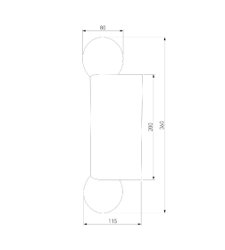 Настенный светильник со стеклянным плафонами Lily IP54 MRL 1029 черный