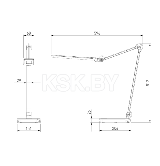 Светильник светодиодный настольный Great серебро TL70240 (a065289) 