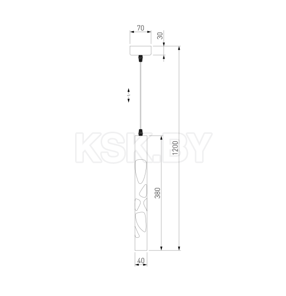 Светильник подвесной / черный матовый DLR037 12W 4200K (a055599) 