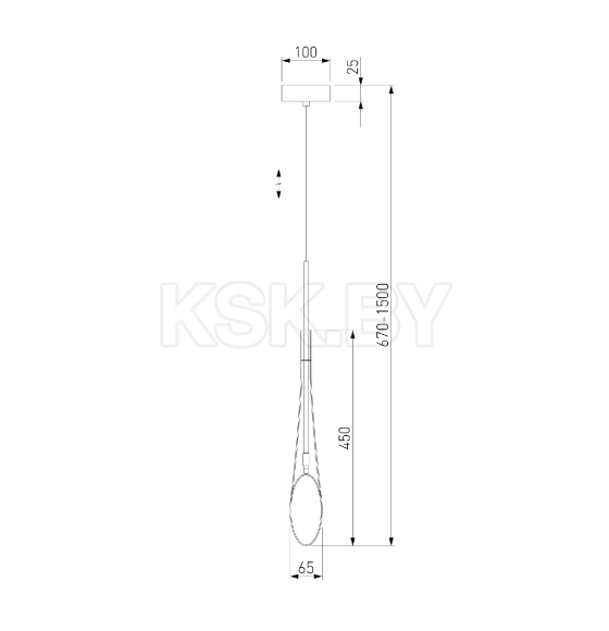 Светильник подвесной Eurosvet янтарный 50224/1 (a058963) 